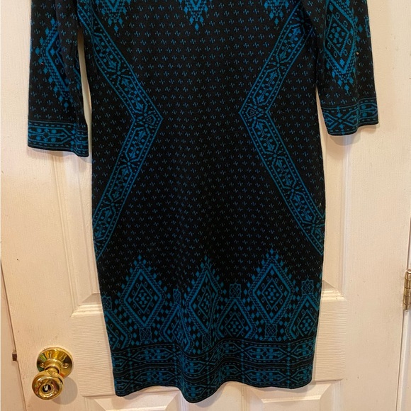 Knitted Dress navy & blue - Picture 2 of 4